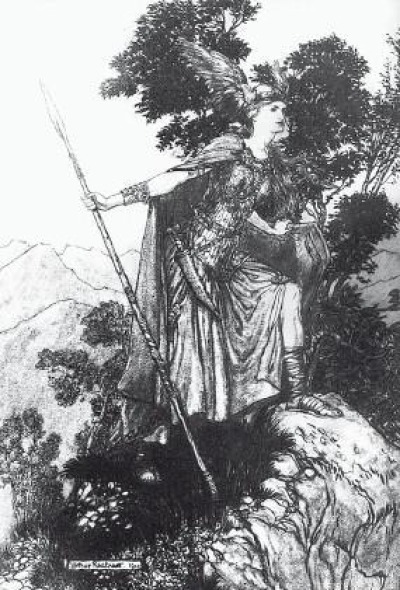 Артур Рэкхем. Брюнхильд (ок. 1920 г.).